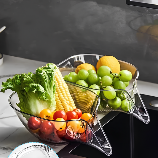 Rivoraa™ Vegetable Wash – Kitchen Drain Basket