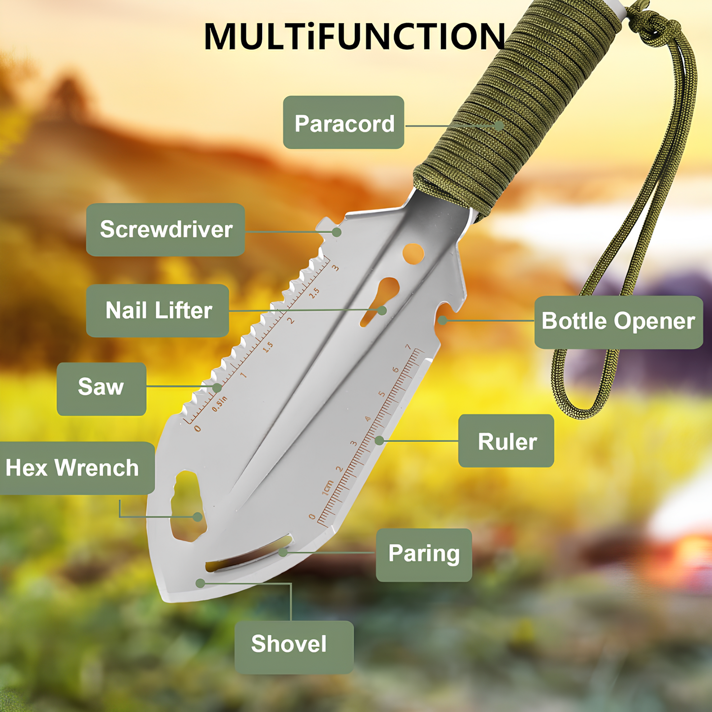 Rivoraa™ Portable Outdoor – Travel & Garden Tool