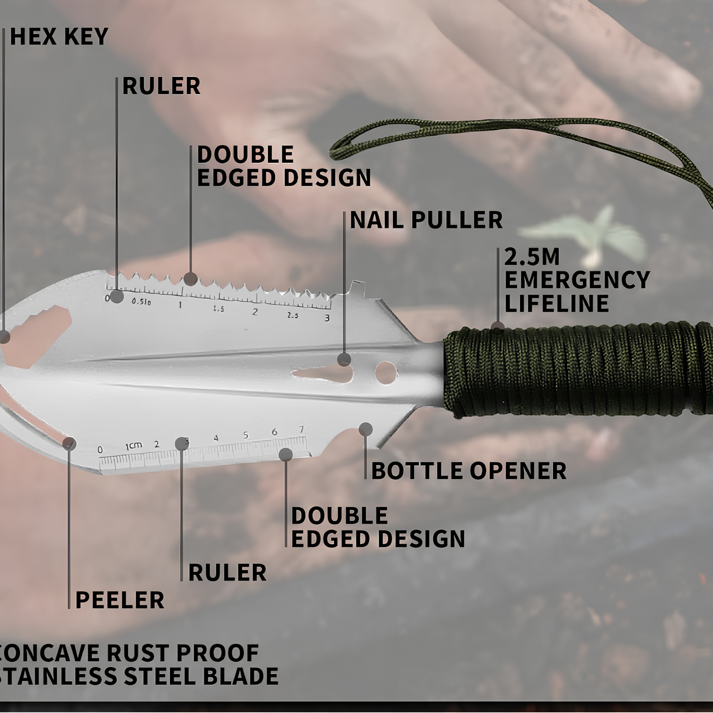 Rivoraa™ Portable Outdoor – Travel & Garden Tool