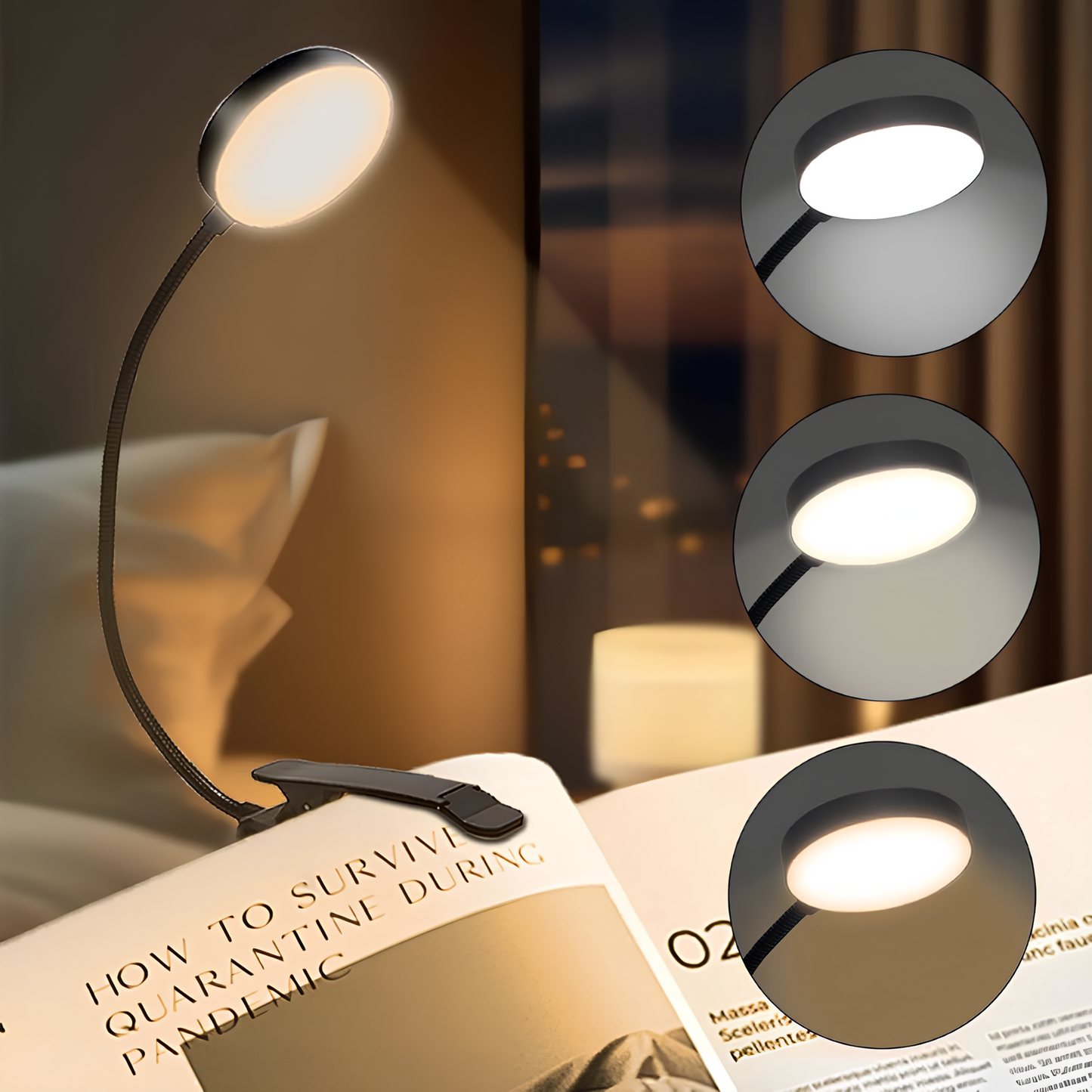 Rivoraa™ Clip Reading – Portable Book Light