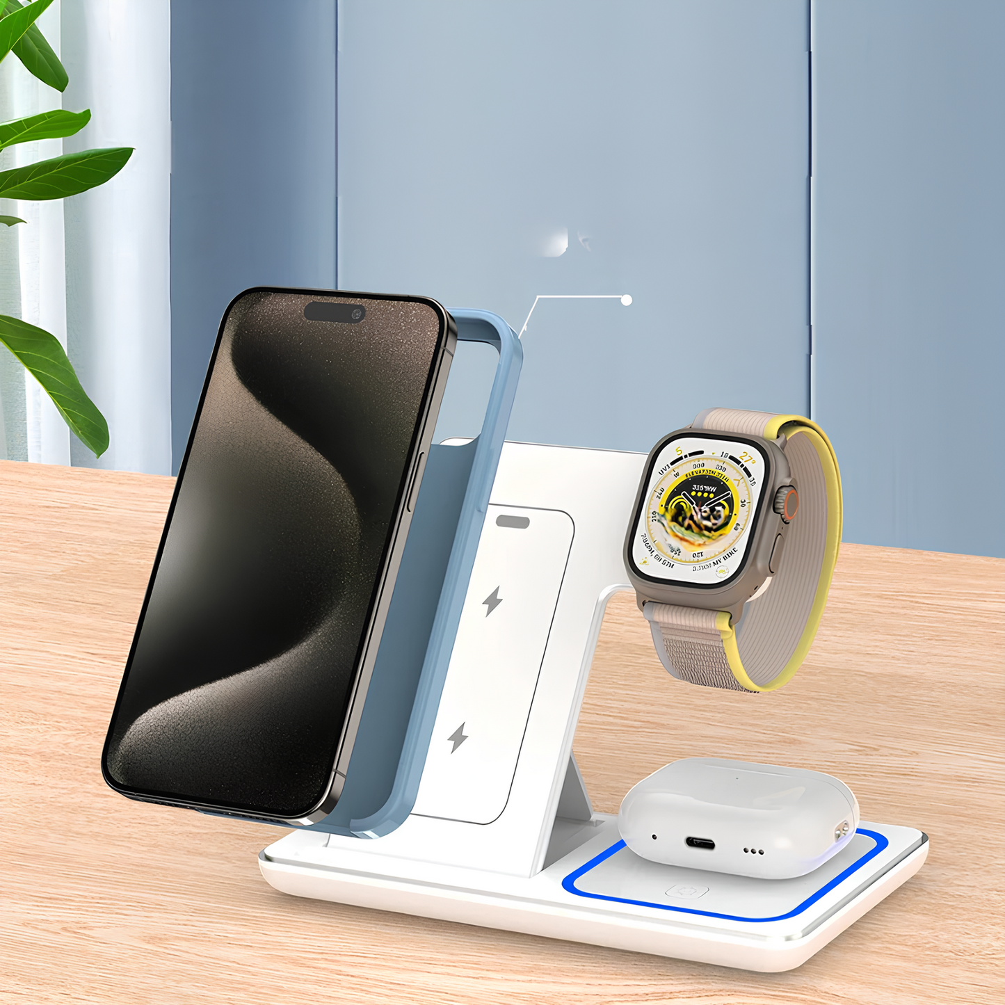 Rivoraa™ Wireless Pad – LED Charging Stand