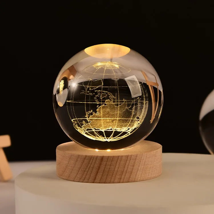 Rivoraa™ Mood Lamp – 3D Planet Crystal Light