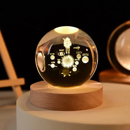 Rivoraa™ Mood Lamp – 3D Planet Crystal Light