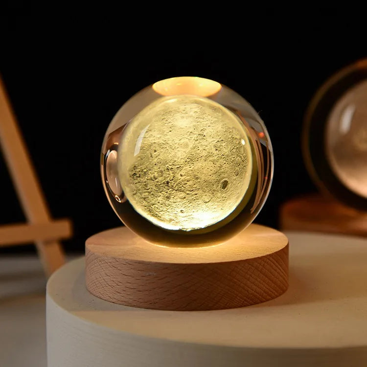 Rivoraa™ Mood Lamp – 3D Planet Crystal Light