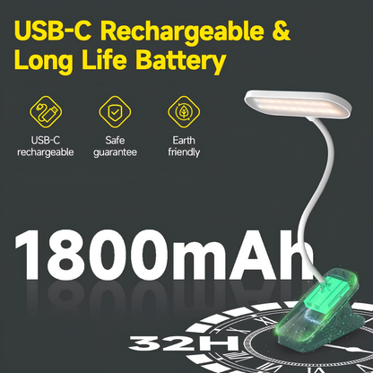 Rivoraa™ Smart Lamp – Clip LED Book Light