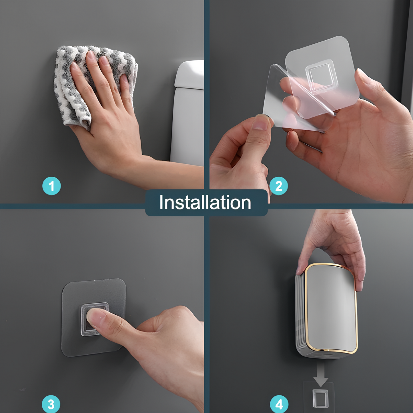 Rivoraa™ Swift Clean – Bathroom Wall Toilet Brush